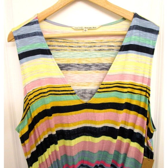 Rachel Roy Curvy Collection Plus Size Stripe Multicolor Sleeveless Top - 3X NWT - Picture 6 of 15